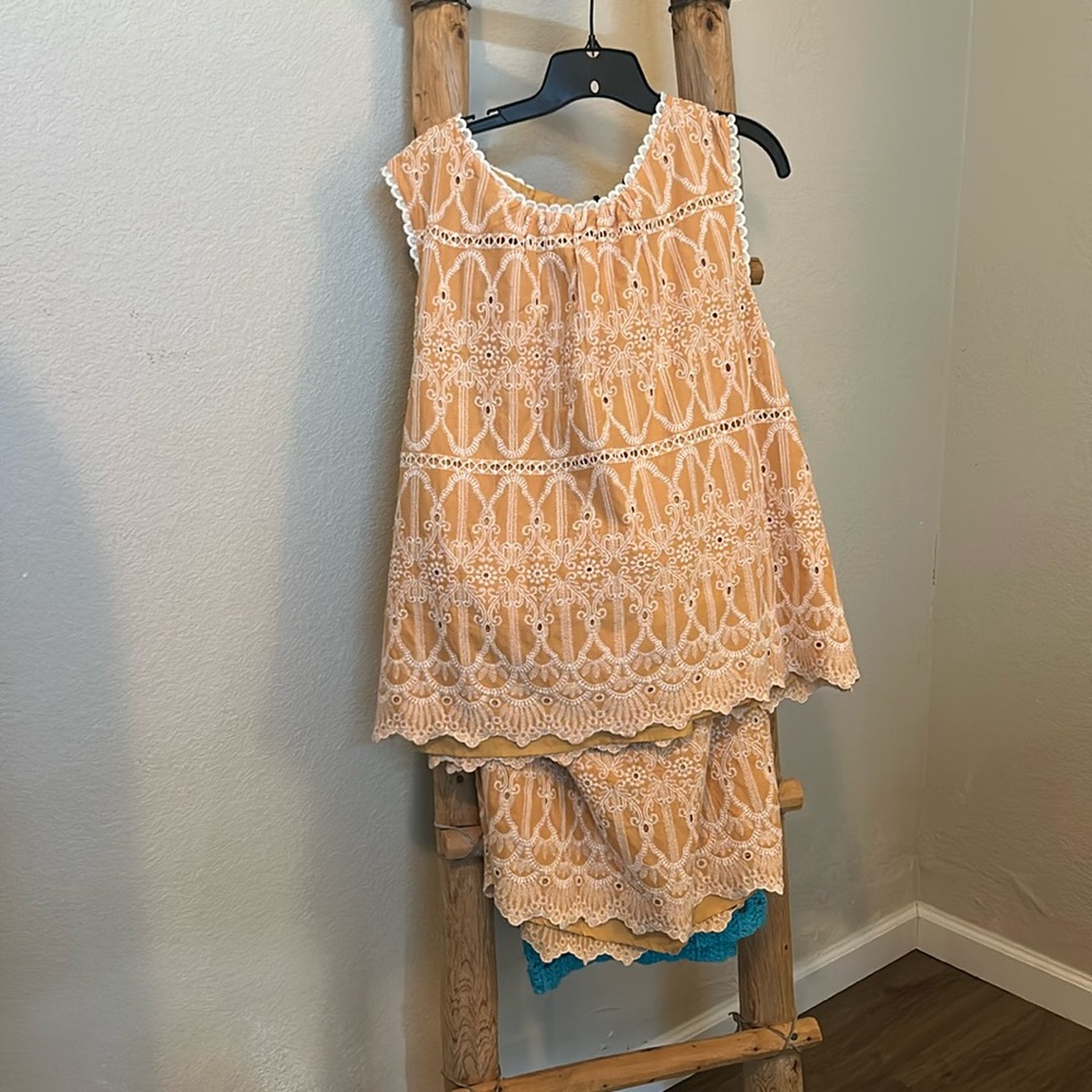 Skies are Blue Top and Skirt Set 3X Mustard Yellow